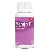 Load image into Gallery viewer, Pharmacy Action Vitamin D 1000IU 250 Capsules