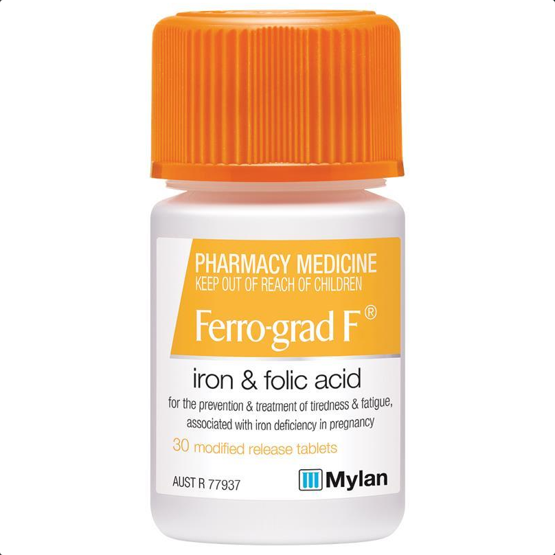 Ferro-grad F Iron & Folic Acid 30 Tablets (Limit ONE per Order)