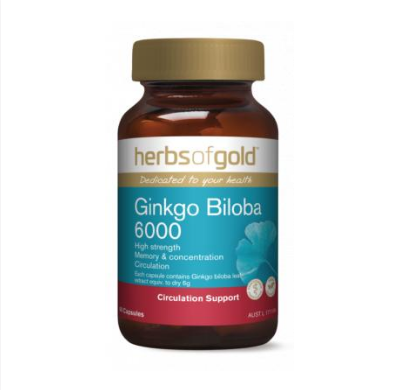 Herbs of Gold Ginkgo Biloba 6000 120 Capsules