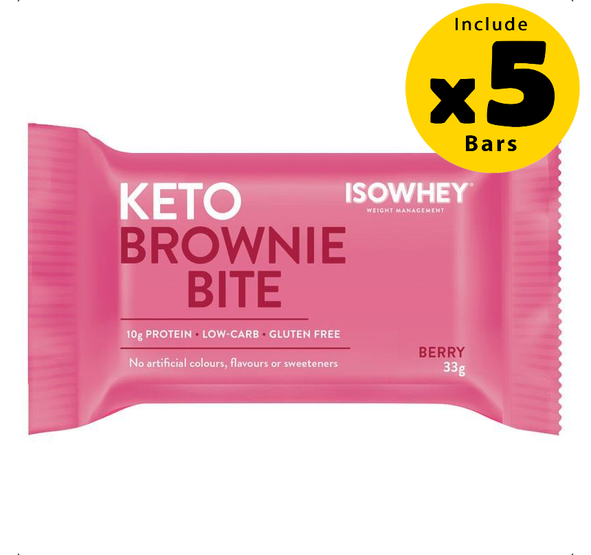 IsoWhey Keto Brownie Bite Berry 33g - Pack of 5