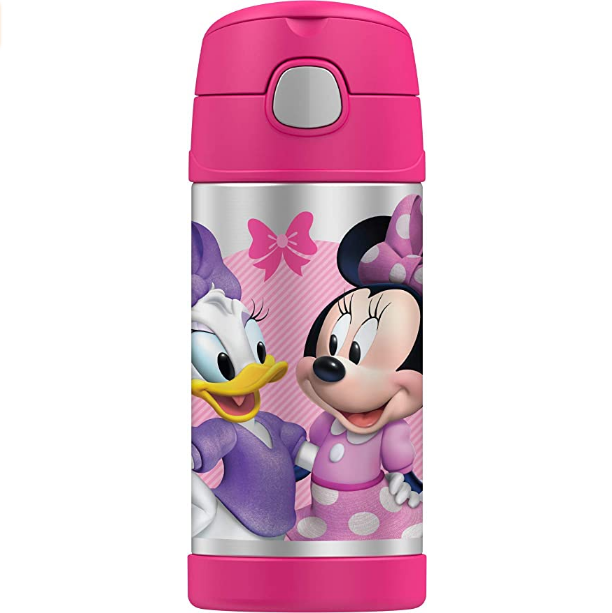 Thermos FUNtainer Vacuum Insulated Drink Bottle 355ml Disney Minnie Mouse (Ships May)