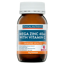 Load image into Gallery viewer, Ethical Nutrients Mega Zinc Powder 40mg (Raspberry) 95g