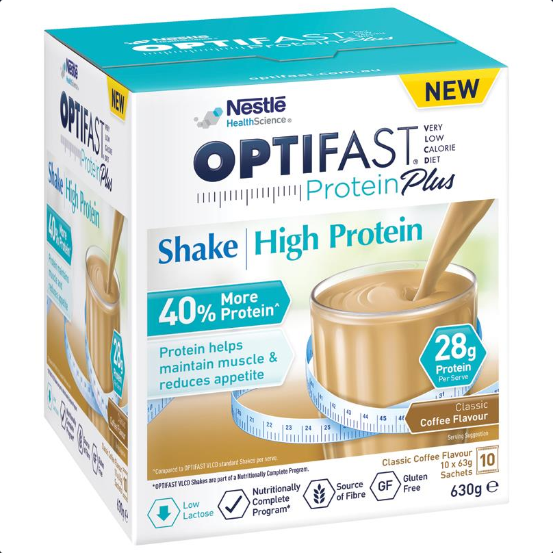 Optifast Protein Plus Shake Coffee 63g x 10 Sachets