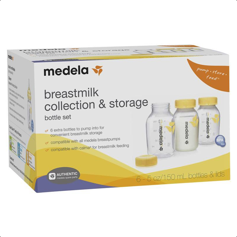 Medela Breastmilk Collection & Storage Bottles 150ml (6 bottles)