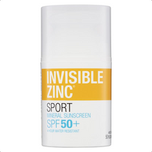 Load image into Gallery viewer, Invisible Zinc 4hr Water Resistant SPF50+ 50mL
