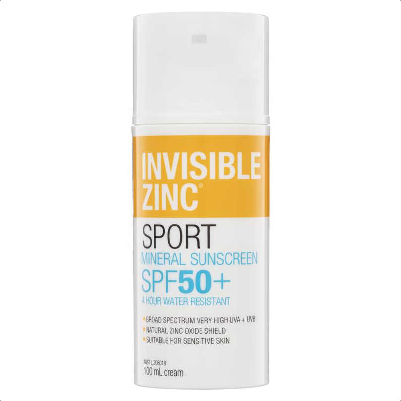 Invisible Zinc Sport SPF 50+ 4 Hour Water Resistant 100mL