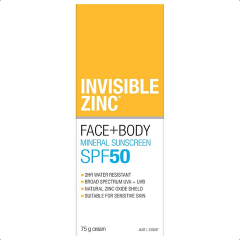 Invisible Zinc SPF 50+ Face and Body 75g