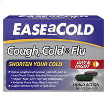 Load image into Gallery viewer, Ease a Cold Cough Cold &amp; Flu Day &amp; Night 24 Capsules