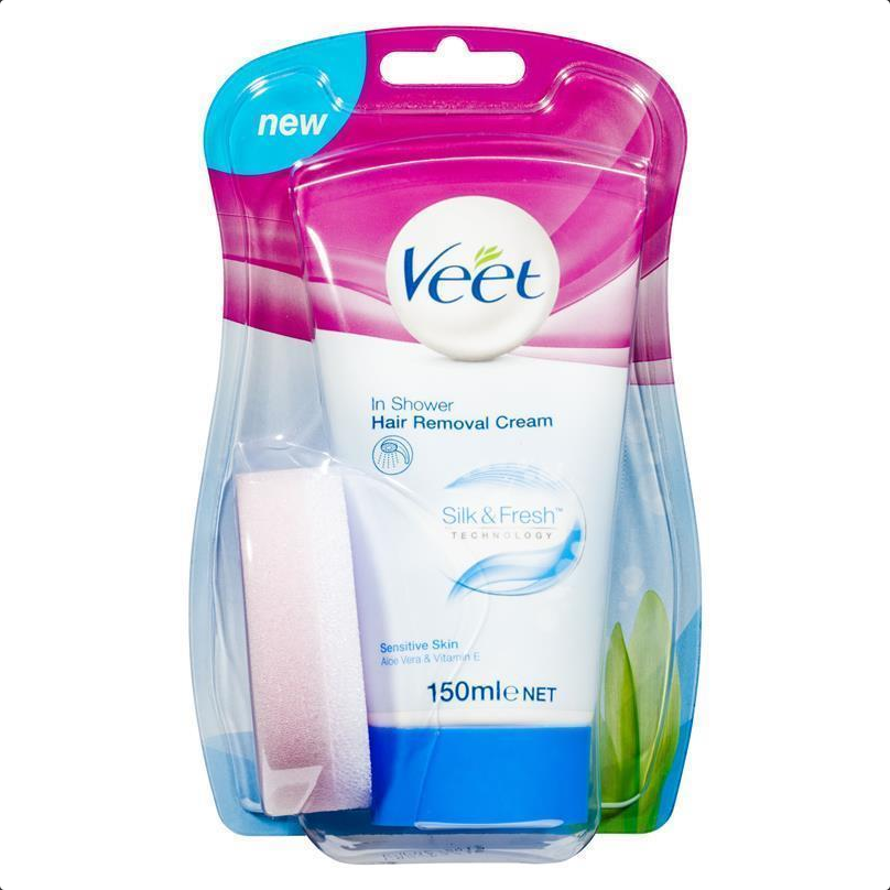 Veet In Shower Hair Removal Cream Sensitive 150mL