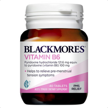 Load image into Gallery viewer, Blackmores Vitamin B6 100mg 40 Tablets