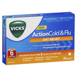 Vicks Action Cold and Flu Day Relief 24 Pack (Limit 1 per customer)