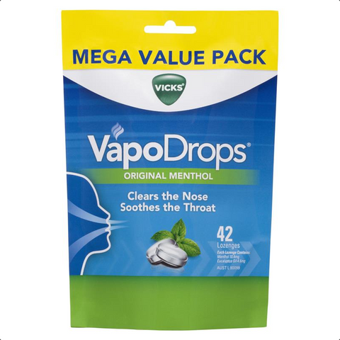 Vicks VapoDrops Original Menthol 42 Lozenges