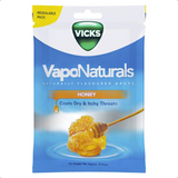 Vicks VapoNaturals Naturally Flavoured Drops Honey 19 Lozenges 70g