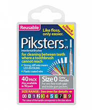 Load image into Gallery viewer, Piksters Interdental Brushes Size 0 Grey 40 Pack