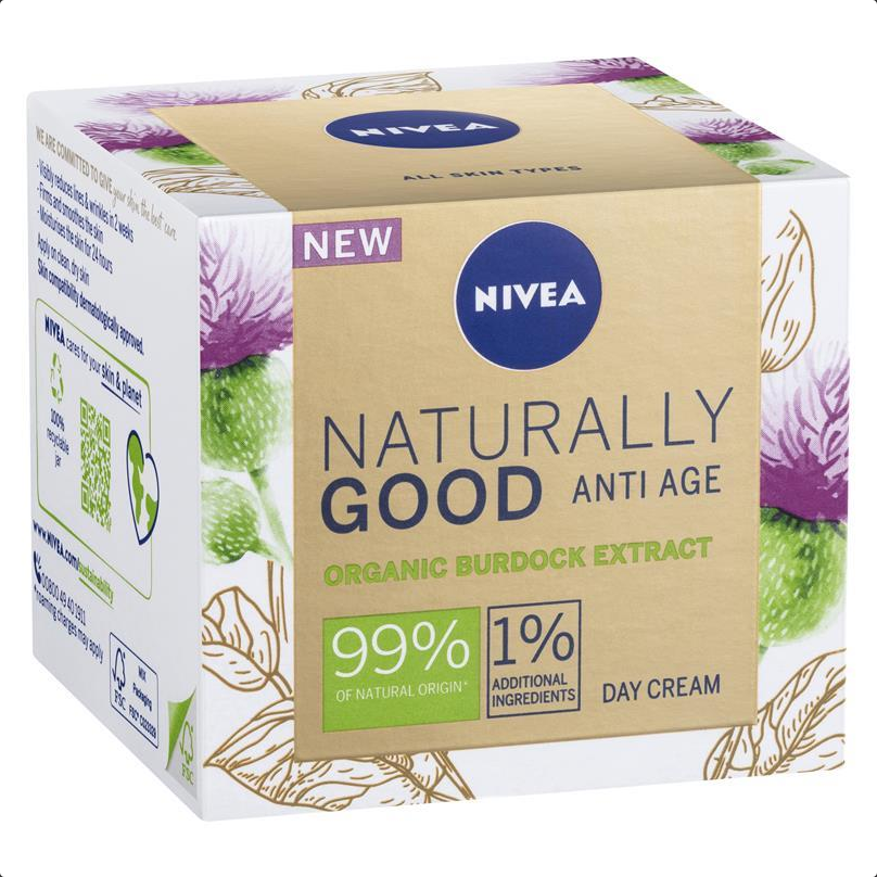 Nivea Naturally Good Anti Age Organic Burdock Extract & Argan Oil Day Cream 50mL