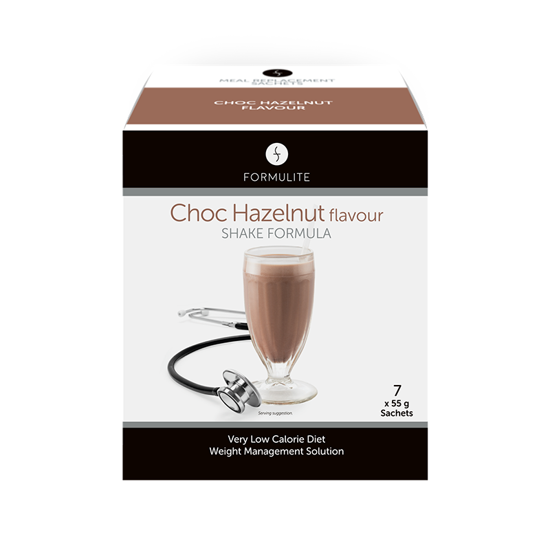 Formulite Meal Replacement Shake Sachet Box - Choc Hazelnut Flavour 7 x 55g Serves