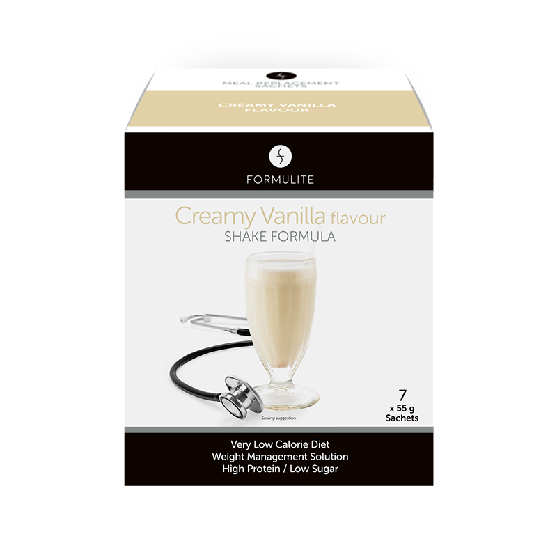 Formulite Meal Replacement Shake Sachet Box - Creamy Vanilla Flavour 7 x 55g Serves
