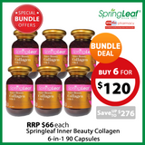 Springleaf Inner Beauty Collagen 6-in-1 90 Capsules x 6 Special Bundle