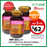 Springleaf Inner Beauty Collagen 6-in-1 90 Capsules x3 Special Bundle