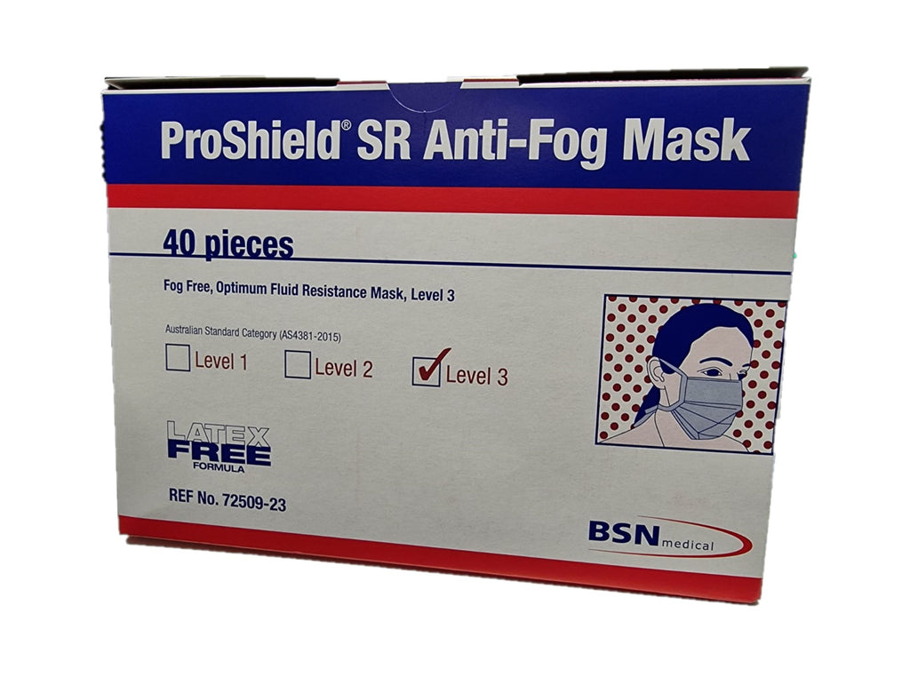 Face Mask - Proshield Proshield SR Anti-Fog Mask Level 3 with Ties Box of 40