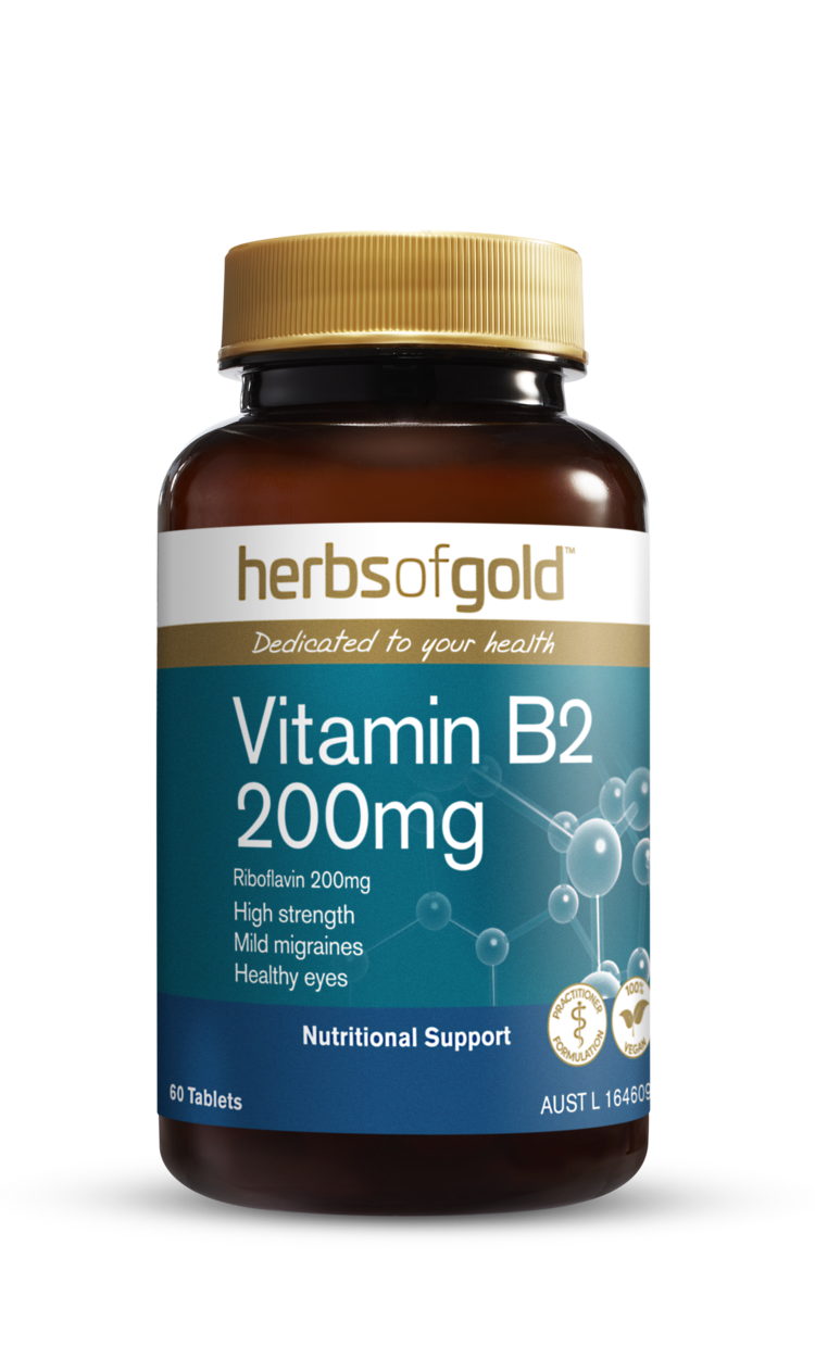 Herbs of Gold Vitamin B2 200mg 60 Tablets