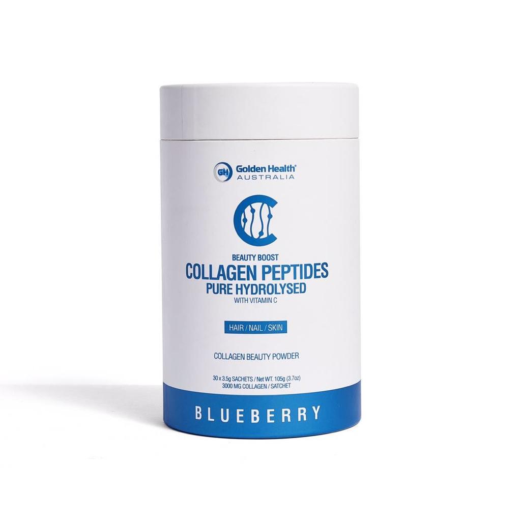 Golden Health Collagen Peptides Powder Blueberry 30 x 3.5g Sachets
