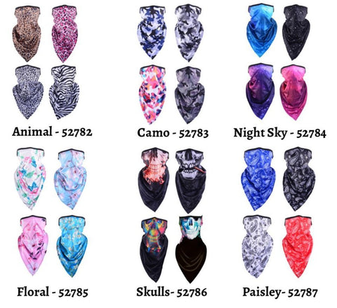 Face Mask - Washable & Adjustable Maskit Face Scarves