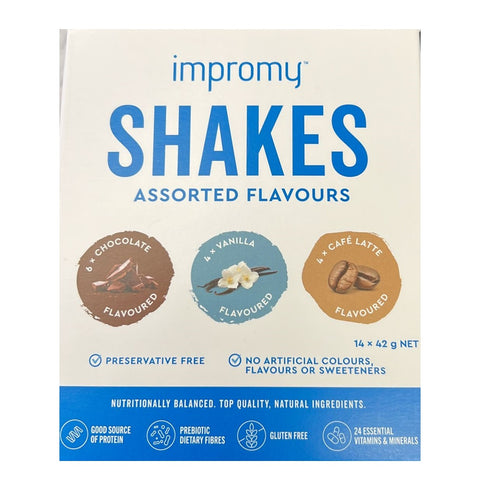 Impromy Shakes Assorted Flavours Pack 14 x 42g - Membership Number Required (Expiry 08/2024)