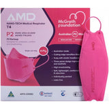 Face Mask - Pink Mask AMD NANO-TECH P2 (N95) Particulate Respirator T4 Earloop with Four Layers 50 Pack - Pink
