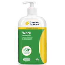 Load image into Gallery viewer, Cancer Council Work SPF 50+ 500ml