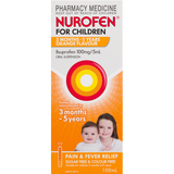 Nurofen For Children 3 Months - 5 Years Ibuprofen 100mg/5mL Orange 100mL (Limit ONE per Order)