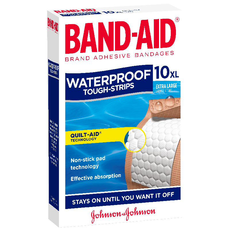 Band-Aid Tough Strips Waterproof Extra Large 10