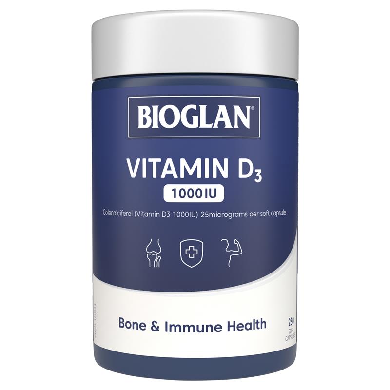 Bioglan Vitamin D 1000IU 250 Soft Capsules