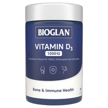 Load image into Gallery viewer, Bioglan Vitamin D 1000IU 250 Soft Capsules