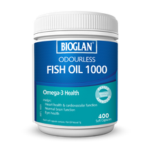 Load image into Gallery viewer, Bioglan Odourless Fish Oil 1000mg 400 Capsules