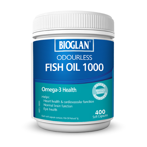 Bioglan Odourless Fish Oil 1000mg 400 Capsules