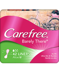 Load image into Gallery viewer, CAREFREE Barely There Liners Aloe Vera 42 Pack