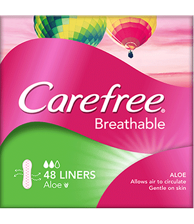 CAREFREE Breathable Liners Aloe 48 Pack