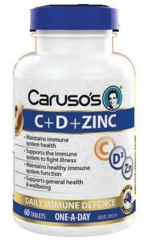 Caruso’s C+D+Zinc 60 Tablets