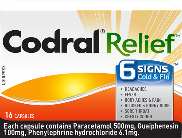 CODRAL Relief 6 Signs 16 Capsules