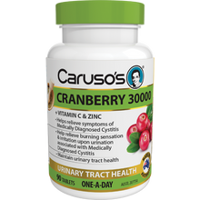Load image into Gallery viewer, Caruso&#39;s Natural Health Cranberry 30000 90 Tablets