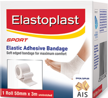 Load image into Gallery viewer, Elastoplast Sport Elastic Adhesive Bandage White 50mm x 3m