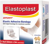 Elastoplast Sport Elastic Adhesive Bandage White 50mm x 3m