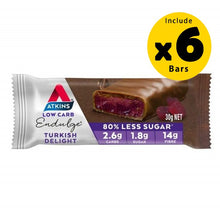 Load image into Gallery viewer, Atkins Low Carb Endulge Turkish Delight Bar 6 x 30g