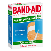 Load image into Gallery viewer, Band-Aid Fabric Dressing Strip Bandages 6cm x 1m