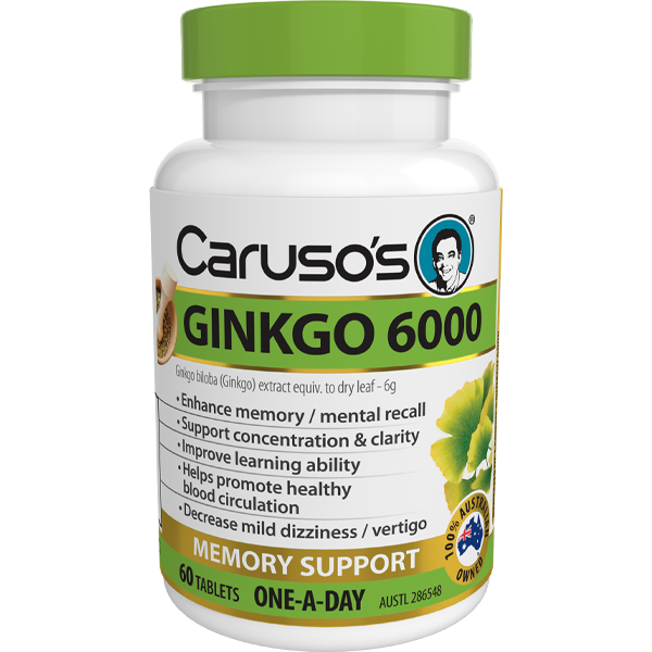 Caruso's Natural Health Ginkgo 6000 60 Tablets