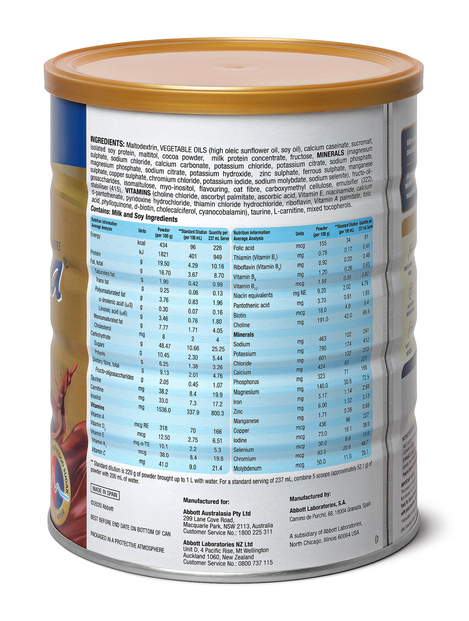 Glucerna Diabetic Milk Powder Chocolate Flavour 850g (expiry 4/26 )