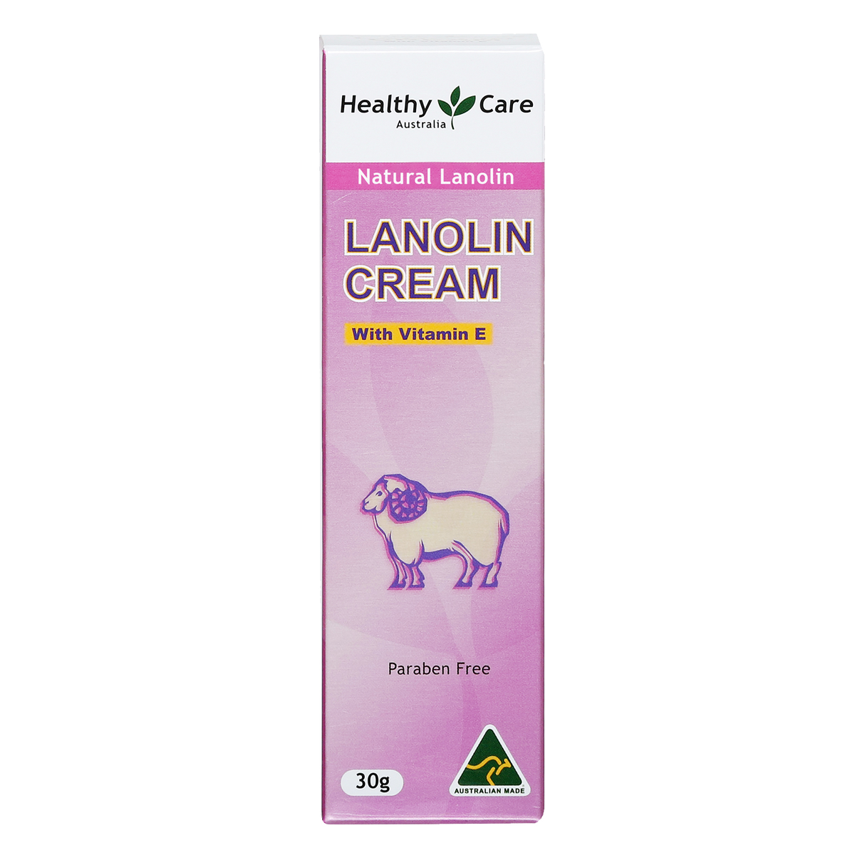 Healthy Care All Natural Lanolin Cream With Vitamin E Tube 30g