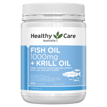 Load image into Gallery viewer, Healthy Care Fish Oil 1000mg + Krill Oil 400 Capsules