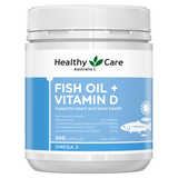 Healthy Care Fish Oil + Vitamin D 200 Capsules